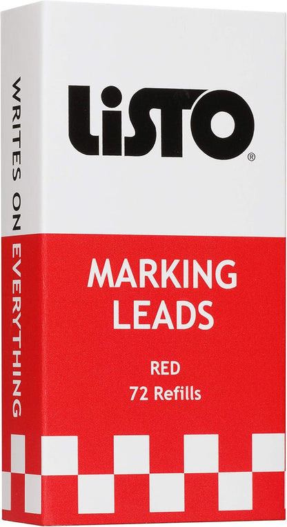 Listo Marking Pencil Refill - Listo 162 Refill, Box of 72, Red
