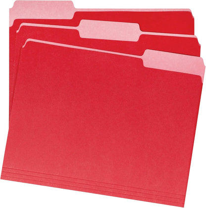 Amazon Basics Manila File Folders, Letter Size, 1/2 Tab in Left and Right Positions, 8.5" x 11", 36-Pack