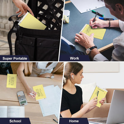 ViVin Legal Pads 8.5 x 11 Inch, Wide Ruled Note Pads, 12 Pack, 50 Sheet/Pad, Perforated Writing Pads, Notepads for Office Home School, 600 Sheets, White Paper