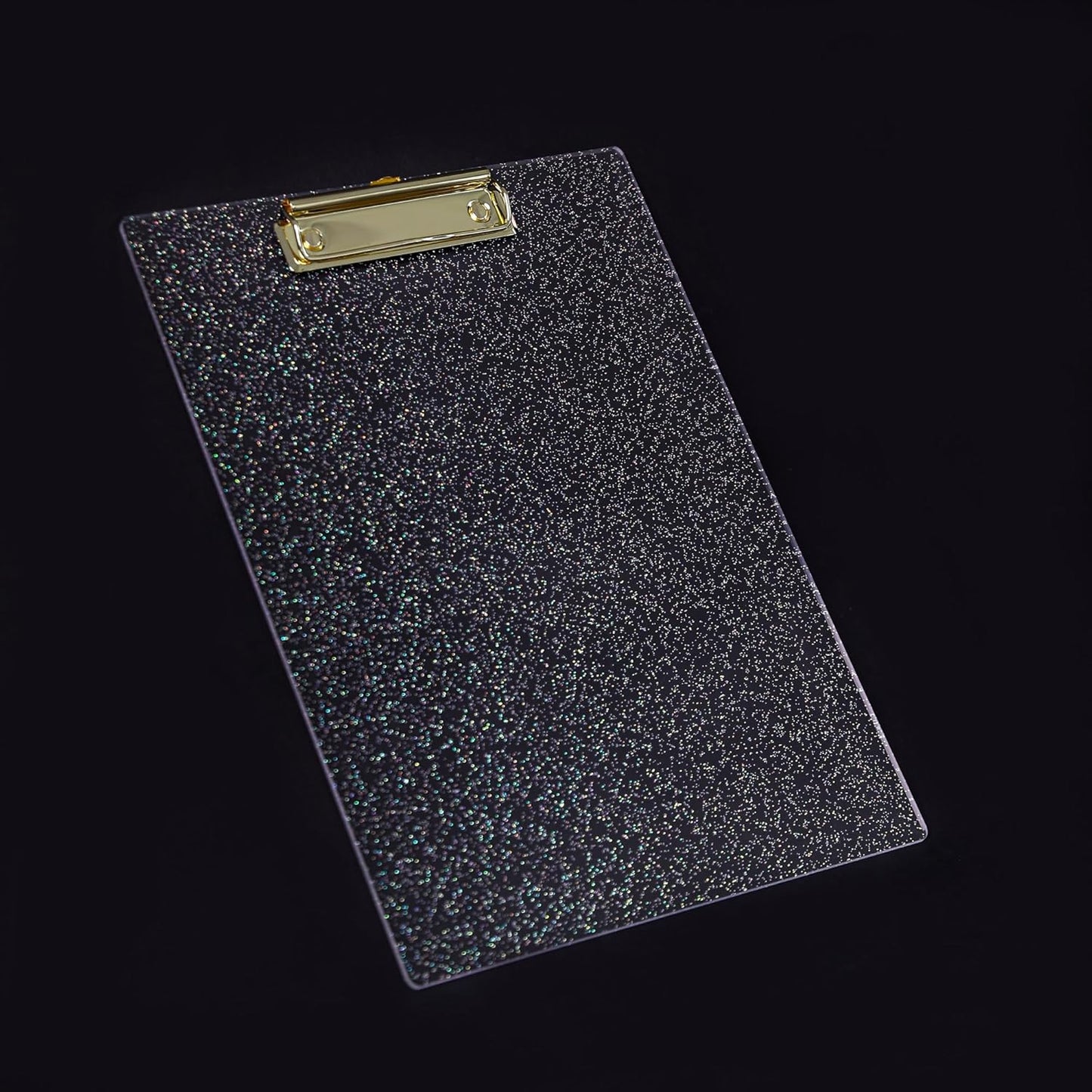 JIARI Acrylic Glitter Clipboard, Office Letter Size 8.5 x 11 Inches, A4 Paper Size, 1 Pack (Glitter-Rose Gold)