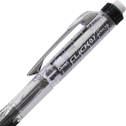 Pentel Twist-Erase Click Mechanical Pencil (0.7mm), Pack of 6 Pencils with 2 Pack of Lead Refills (PD277TLBPS6M)