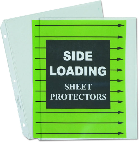 C-Line Side Loading Polypropylene Sheet Protectors, Clear, 2", 11 x 8.5, 50/Box