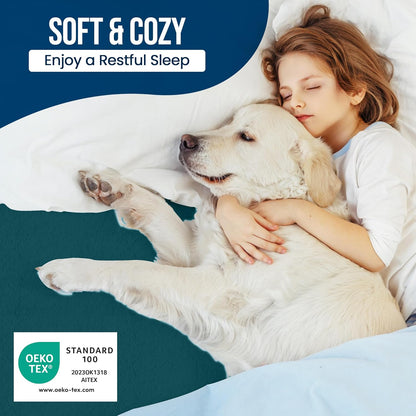Twin Size Mattress Protector Waterproof, Premium 200 GSM Terry Mattress Cover, Soft & Breathable Bed Cover, Fitted Sheet Style Stretchable Deep Pockets 15" by Utopia Bedding (White)