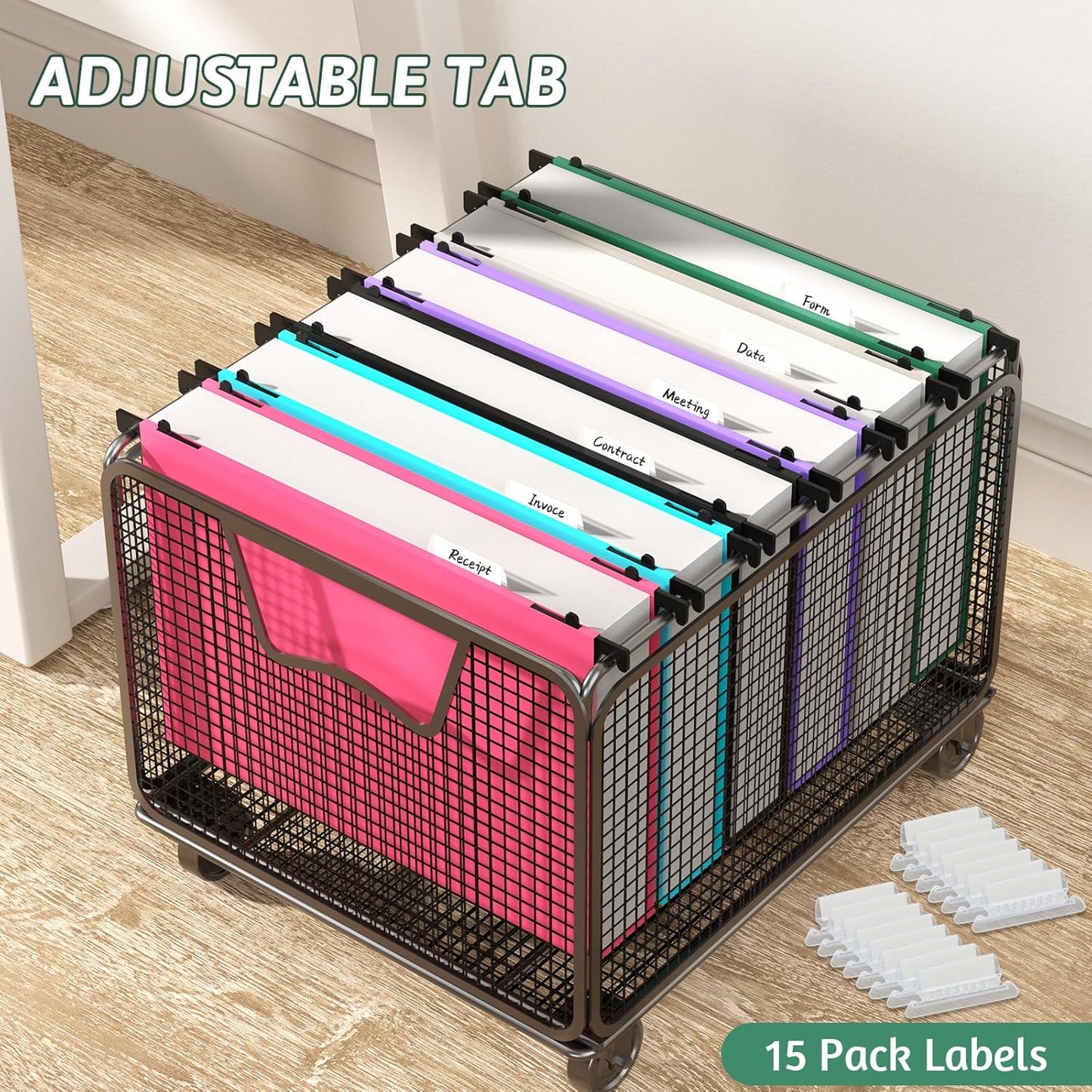 Plastic Hanging File Folder Letter Size,12 Pack Reinforced Heavy Duty Hanging Folders,Sturdy File Cabinet Folders,Black Hanging File Folder with Tabs,Hanging Folders for Filing Cabinet