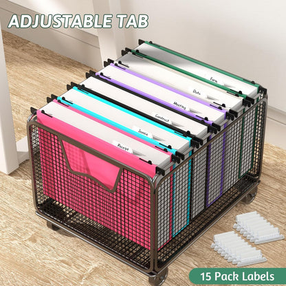 Plastic Hanging File Folder Letter Size,12 Pack Reinforced Heavy Duty Hanging Folders,Sturdy File Cabinet Folders,Black Hanging File Folder with Tabs,Hanging Folders for Filing Cabinet