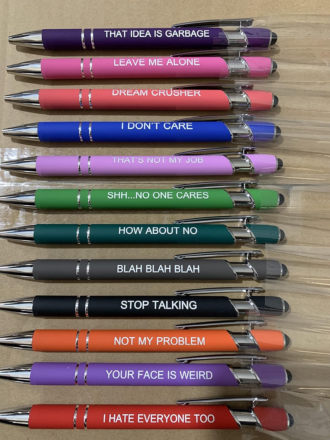 PASISIBICK 3.86 in Blue Ink Refills for Ballpoint Pen with Stylus Tip, Soft Touch Click Pen, 2 in 1 Metal Pens, Medium Point(Pack of 40)