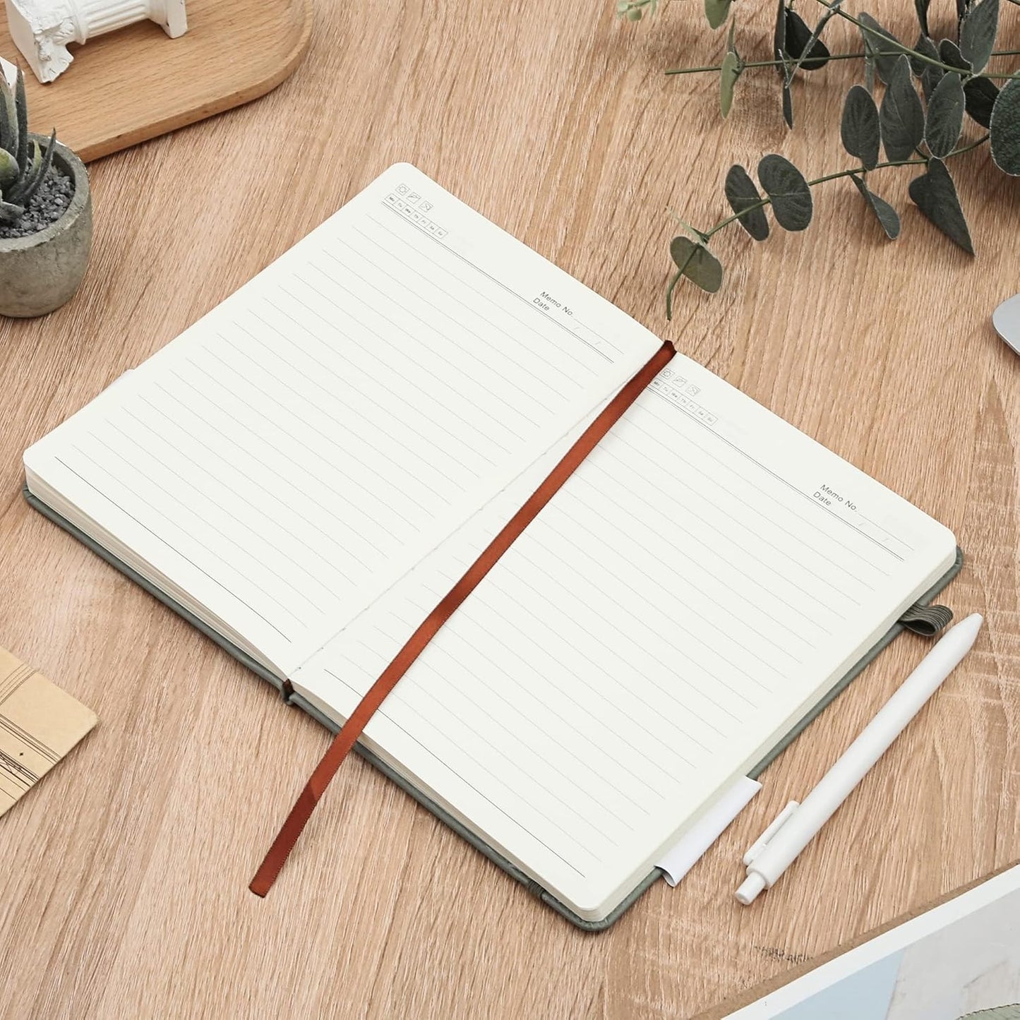 CAGIE Journal Notebook for Women Men, Hardcover Lined Notebooks Journals for Writing Work Journaling Note Taking Diary with Pen Loop (Black Ruled), Gifts, 5.7" x 8.3", 196 Pages