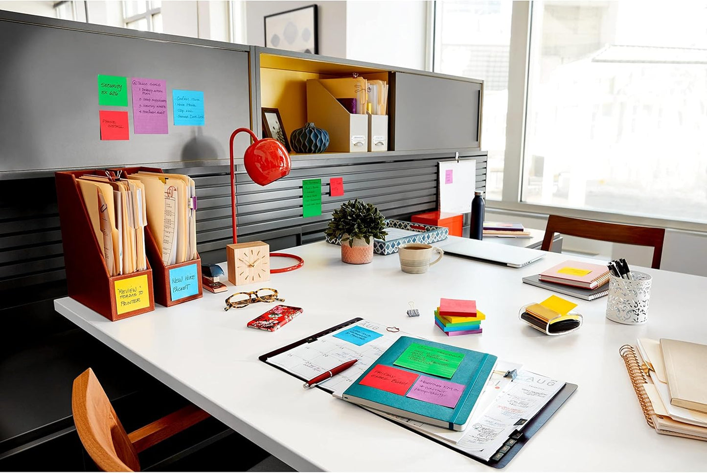 Post-it Super Sticky Notes, 5 Sticky Note Pads, 3 x 3 in., School Supplies, Office Products, for Vertical Surfaces, Monitors, Walls and Windows, First Snow White