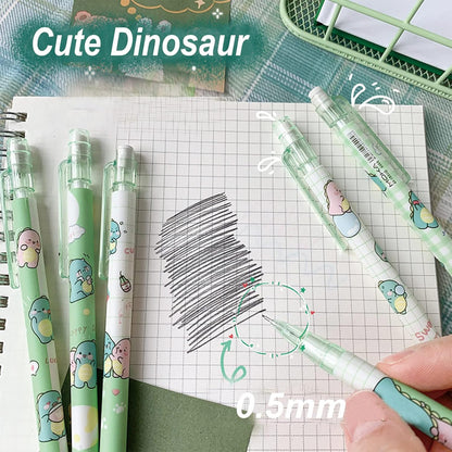 MOZXIRZ 4 Pcs Cute Mechanical Pencils with Top Eraser 0.5mm Cartoon Space Mechanical Pencil School Pencil for Women (6pcs Space)