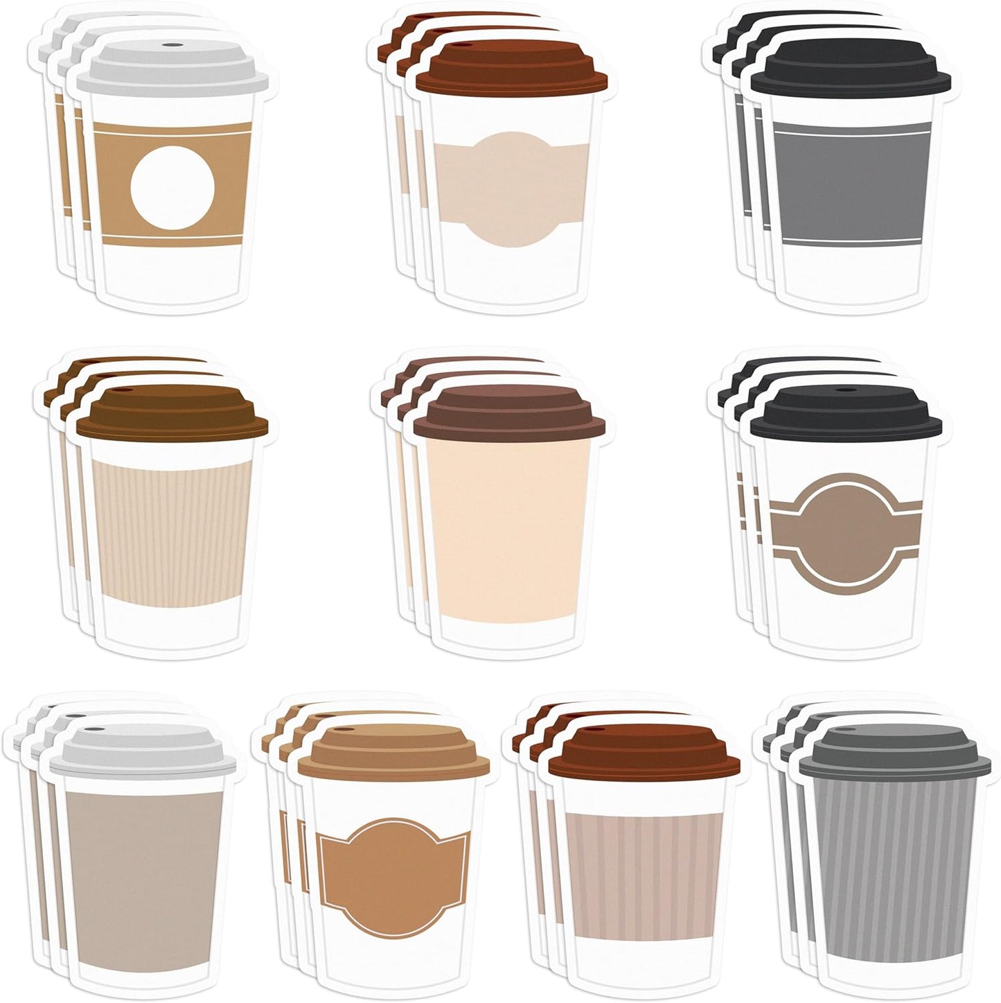 Xqumoi 30 Pack Teacher Sticky Notes - Funny Coffee Cup Self Sticky Notepads Writing Memo Pads for Teacher Appreciation Back to School Office Supplies Coffee Lover Gift Party Favors Goodies Bag Fillers