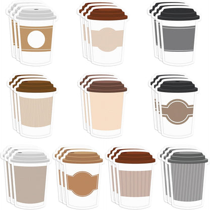 Xqumoi 30 Pack Teacher Sticky Notes - Funny Coffee Cup Self Sticky Notepads Writing Memo Pads for Teacher Appreciation Back to School Office Supplies Coffee Lover Gift Party Favors Goodies Bag Fillers