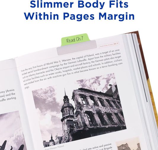 Avery Margin Ultra Tabs, 2.5" x 1", 2-Side Writable, Assorted Pastel Colors, 48 Repositionable Tabs (74867)
