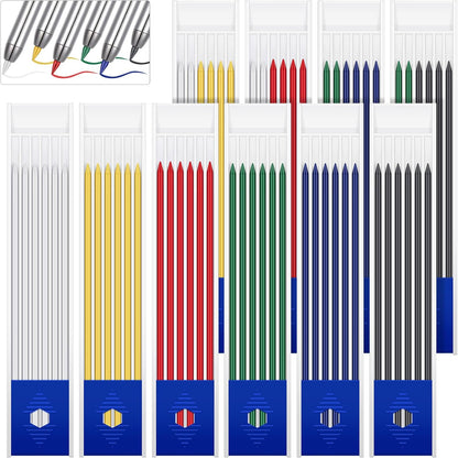 Spakon 60 Pcs 2.8mm Lead Refill Carpenter Construction Pencils Marker Lead Refills Dry Mechanical Woodworking Pencil Tools for Writing Drawing Drafting (Black)