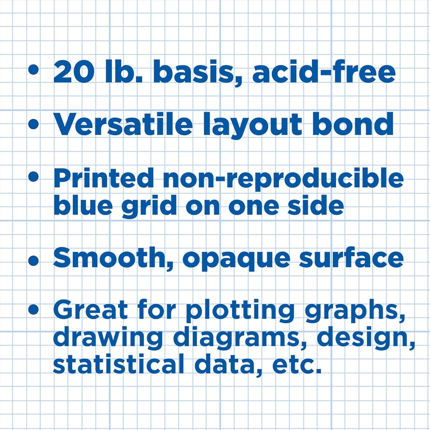ALVIN Cross Section Graph Paper Pad 8.5" x 11" Model 1422-5 Versatile Drafting and Architecture Paper Acid-Free 10 x 10 Inches Grid - 50-Sheet, 8.5 x 11 Inches