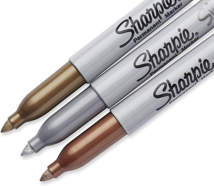 Sharpie Metallic Permanent Markers | Fine Point for Bold Details | Gold | 1 Marker Pen