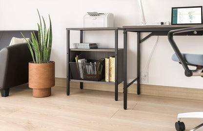 Safco Onyx Mesh Letter-Size Desktop Tub Filer, Durable Steel Mesh Construction, Collapsible For Compact Storage, Integrated Handles, Silver