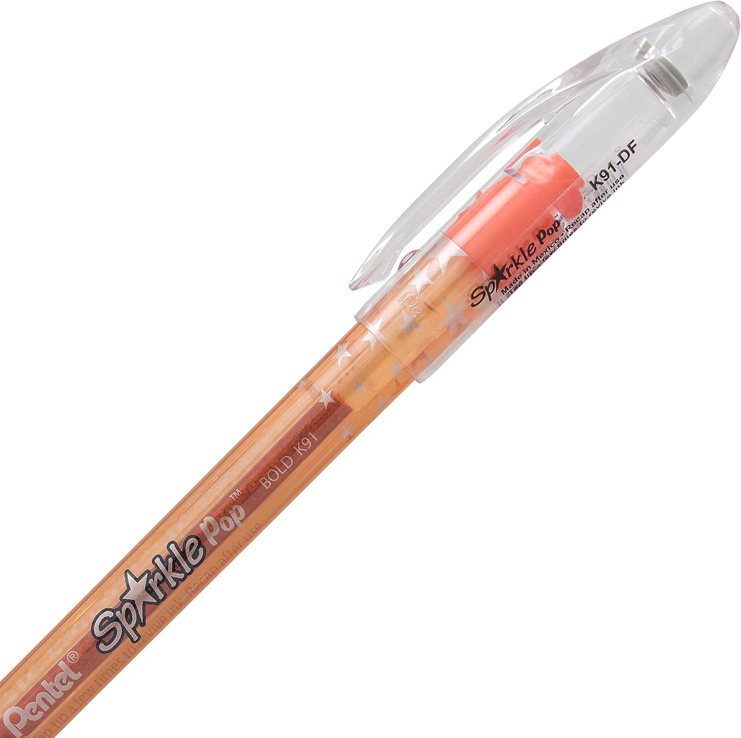 Pentel Sparkle Pop Metallic Gel Pen, (1.0mm) Bold Line, Assorted Colors, Pack of 8 (K91BP8M)