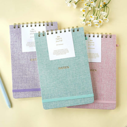 A5 Top Spiral Notebook – Hardcover Journal 160 Pages 100 GSM Thick Paper With Elastic Band & Pen Holder Steno Pads College Ruled Writing Notebooks for Work School Travel Pink