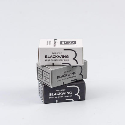 Blackwing Two-Step Long Point Pencil Sharpener, Grey, German Steel Blades, Creates Sharp Long Pencil Point, Pack of 1