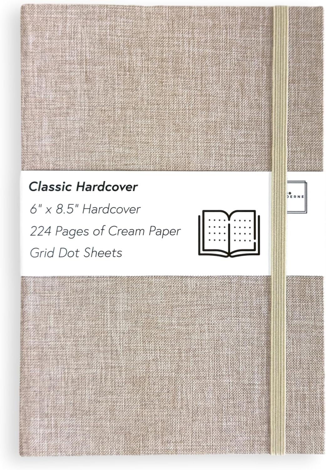 Portage Blank Hardcover Aesthetic Notebook Writing Journal – Bleed-Proof Paper Notepad for Journaling, High GSM, A5 Notebook, Cream Pages - Salmon, 6 x 8.5 Inches, 224 Pages
