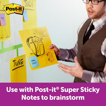 Post-it Super Sticky Big Notes, 11 in. x 11 in., Extra Large Sticky Notes Yellow, 1 Pad, 30 Sheets, Great for Vision Boards, Creative Projects, Study Spaces, Group Brainstorming, and More