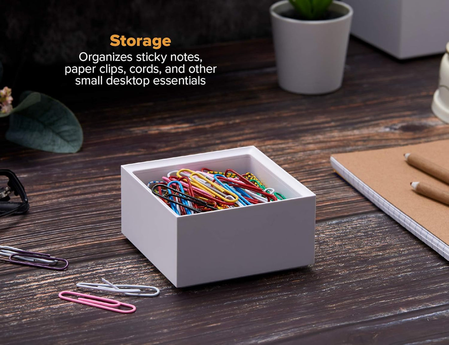 Bostitch Office Konnect Desk Organizer Accessory Tray, Stacks for Desktop Storage, Black
