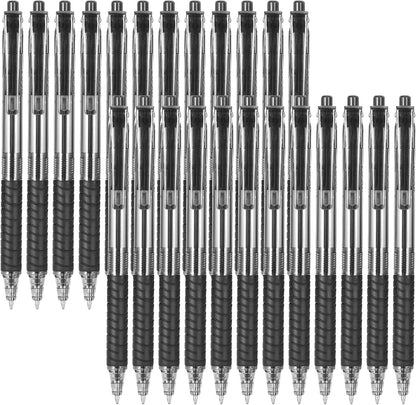 Sooez 40 Pack Bulk Pens Ballpoint, Smooth Writing Pens with Soft Grip, Retractable Black Ink Pens, Medium Point 1.0mm Pen for Journaling, Ballpoint Pen Office Supplies for Nurse, Server, Note Taking