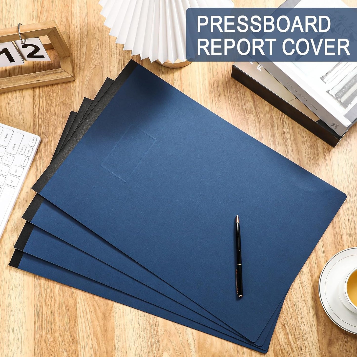 Fullhawl 10 Pcs Vertical Pressboard Report Cover 11x17 Pressboard Binder Folder with Metal Prong Presentations Portfolio Binder, 3'' Capacity to Neatly Bind Reports, Proposals(Black,11 x 17 Inch)