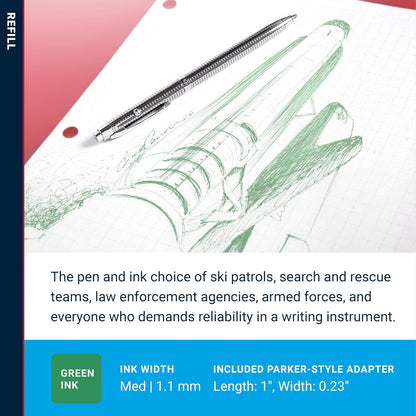 Fisher Space Pen Fine Point Pressurized Cartridge Refill, Red Ink, 2 Pack