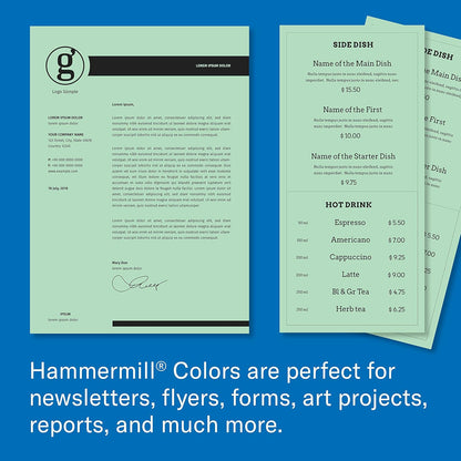 Hammermill Colored Paper, 20lb Pink Printer Paper, 8-1/2 x 11- 1 Ream (500 Sheets) - Made in the USA, Pastel Paper, 103382R