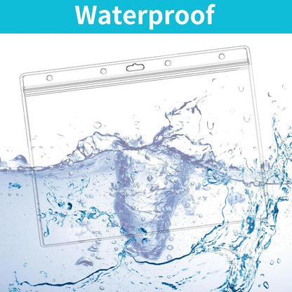 10 Pack Sheet Protectors，8.5" x 11" Waterproof Resealable Zip Wall Sign Holder Page Protectors Clear Photo Plastic Sleeves, Duty Work Pocket Hanging Sheet Protectors (Horizontal, 10 Pack)