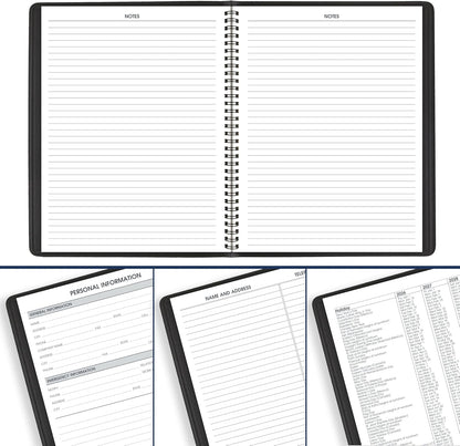 AT-A-GLANCE Planner 2026-2027 Weekly Academic 14-Month July-August, Quarter-Hourly Appointment Book, 8-1/4" x 11", Black (7095705)