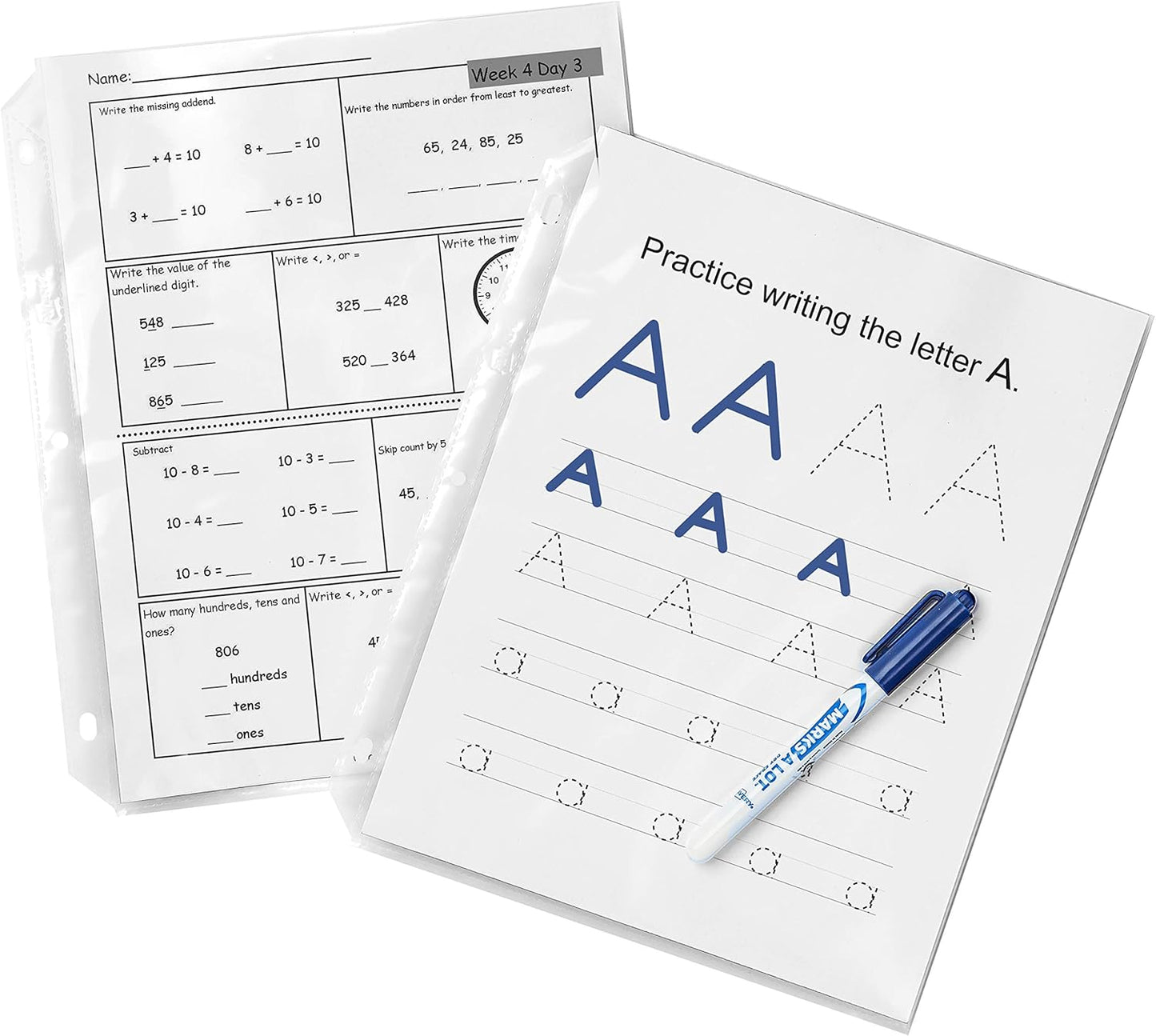Avery Diamond Clear Quick Load Sheet Protectors, Top & Side Load, 50 Document Protectors (73802)