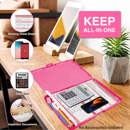 Sooez Clipboards with Storage, High Capacity Clip Boards 8.5x11 with Storage, Heavy Duty Nursing Clipboard Folder, Plastic Clipboard with Pen Holder for Women Teachers Work, School & Office Supplies