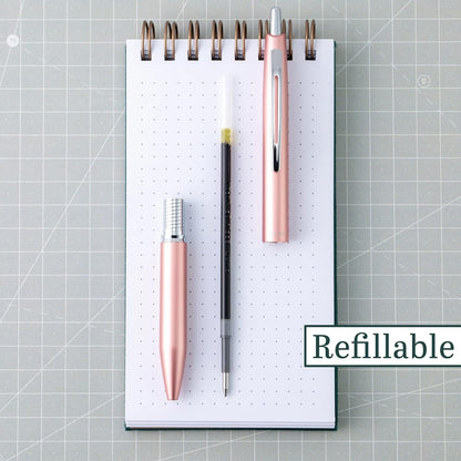 PILOT Acroball 1000 Ultra-Premium Refillable & Retractable Ball Point Pen, Gold Barrel, Fine Point, Black Ink, Single Pen (13662).