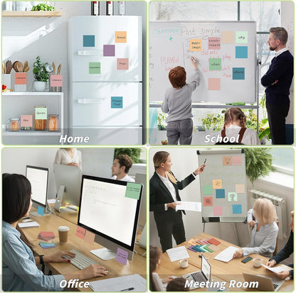 100 Pack Sticky Notes Bulk 3 x 3 in Self-Stick Note Pads Colorful Posted Note in 20 Colors Adhesive Paper Memo 50 Sheets/Pad Easy to Post for Office Home School Meetings Notebook Wall Door Window