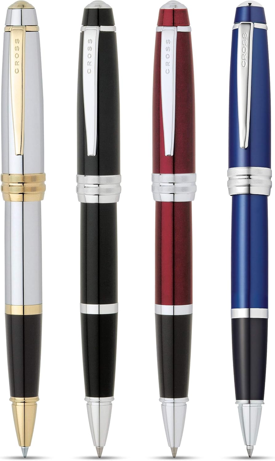 Cross Bailey Matte Red Lacquer Rollerball Pen - Refillable Pen for Smooth Writing - Well-Balanced, Distinctive Design - Easy Handling - Comfortable Grip - Gift-Ready Black Ink