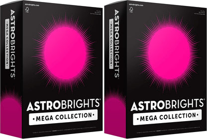 Astrobrights Mega Collection, Colored Cardstock, Ultra Pink, 320 Sheets, 65 lb/176 gsm, 8.5" x 11" - MORE SHEETS! (91680)
