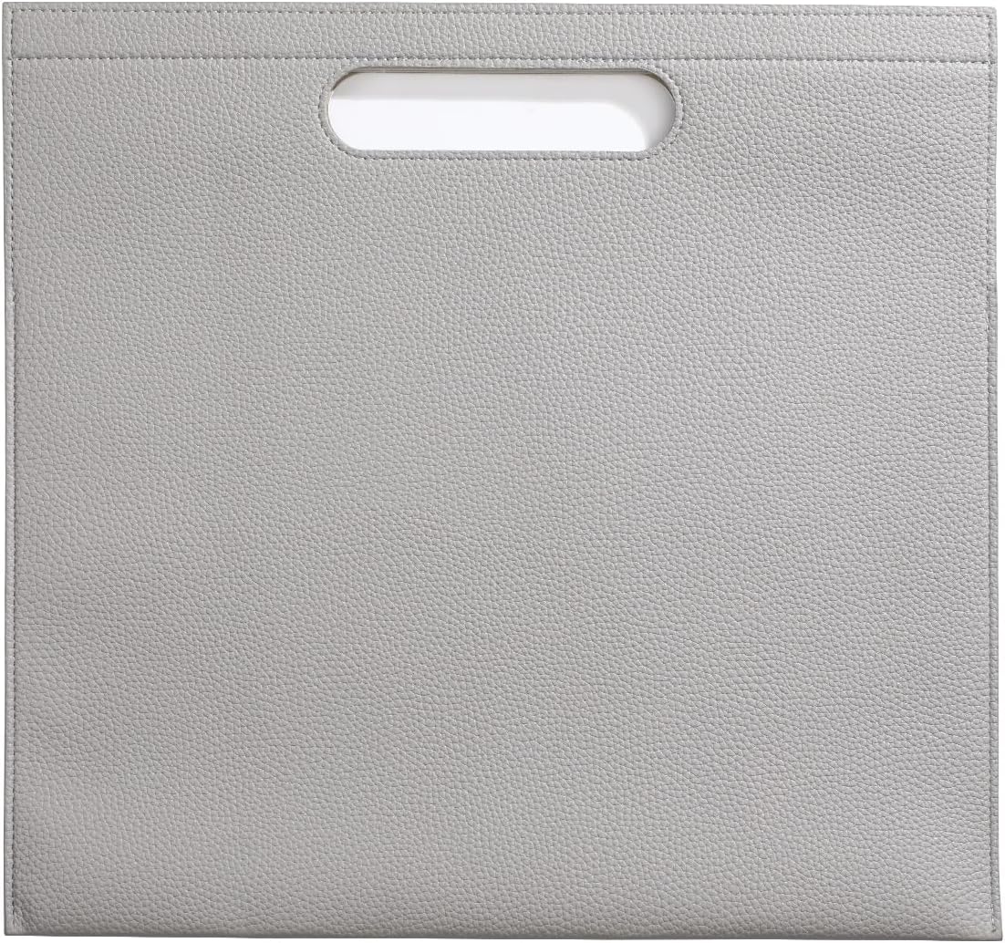 Premium PU Leather Waterproof File Folder & File Jackets & File Pockets Easy to Clean Document Organizer, Multi-Color Options, 13.34x12.56in, Ideal for Students & Professionals(Brown)