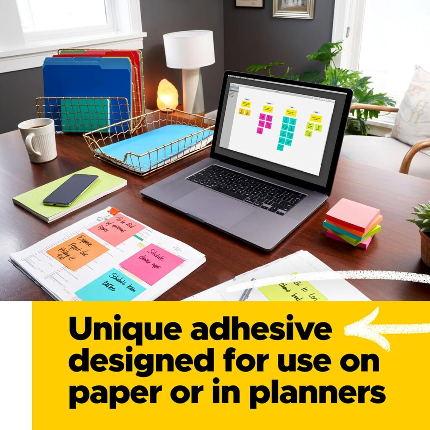 Post-it Pop-up Notes, 5 Sticky Note Pads, 3 x 3 in., School Supplies, Office Products, Accordion Sticky Notes Work with Pop-Up Note Dispenser, Assorted Brights
