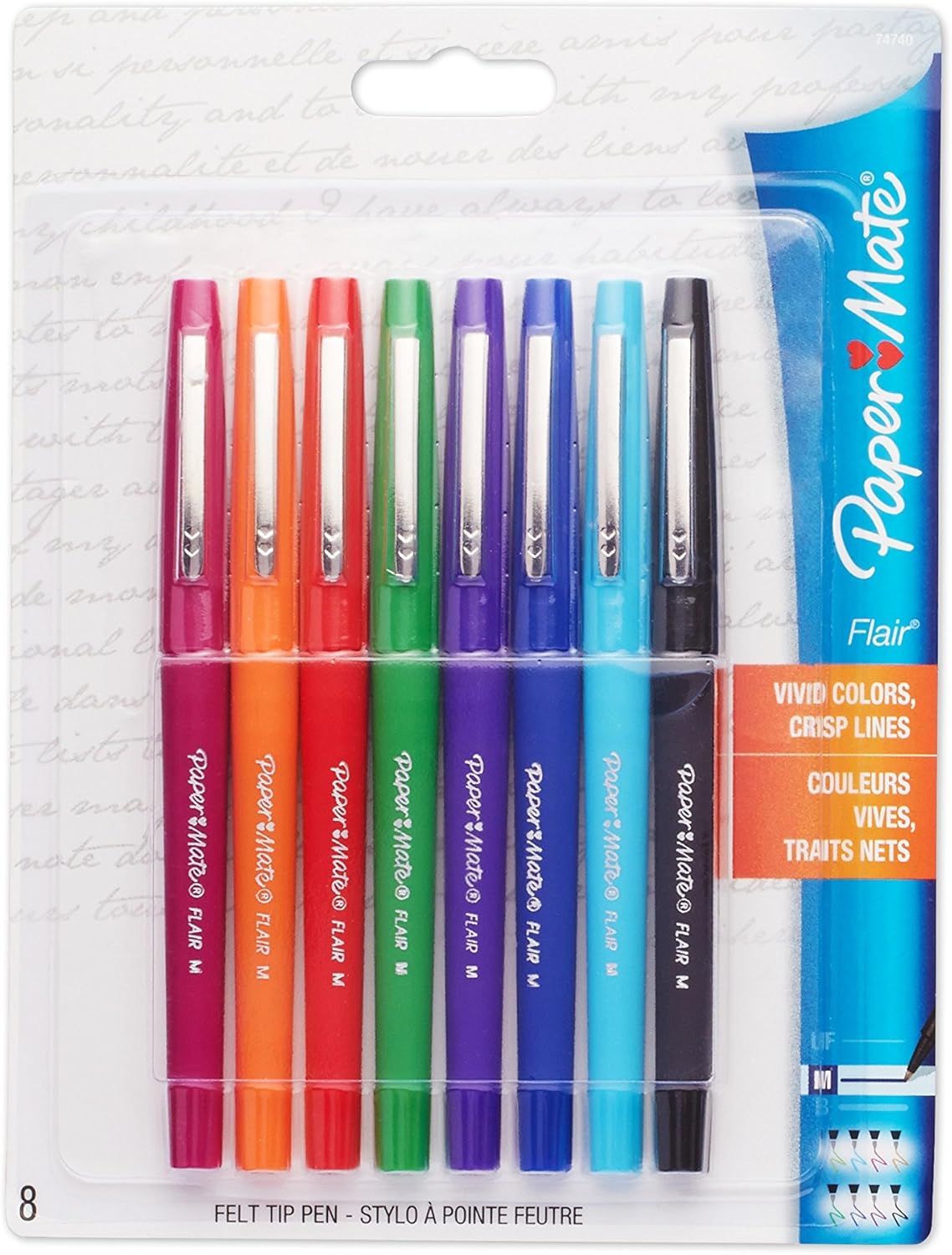 Paper Mate Flair Felt Tip Pens, Medium Point (0.7mm), Limited Edition Candy Pop Pack, 6 Count