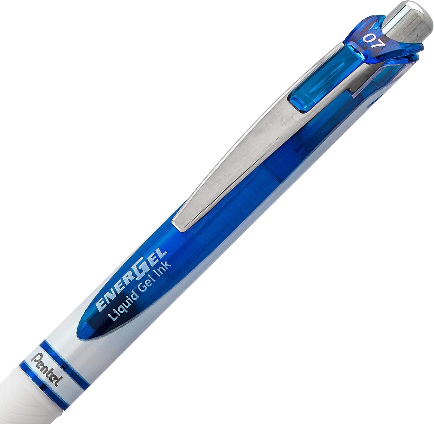 Pentel EnerGel Pearl RTX Retractable Liquid Gel Pen, (0.7mm), Medium Line, Needle Tip, Black Ink, Pack of 2 (BLN77WBP2A)