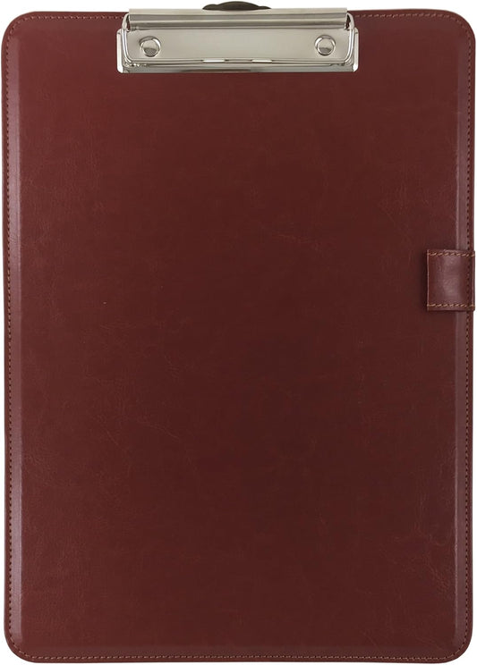 Trade Quest Clipboard Faux Leather Single (Chestnut Brown)