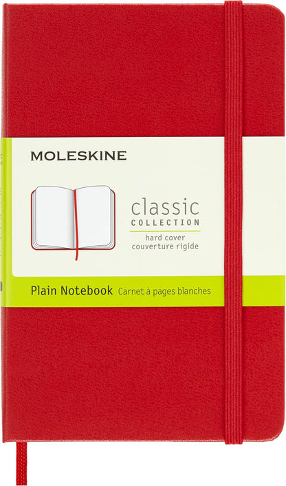 Moleskine Classic Notebook, Large, Squared, Red, Hard Cover (5 x 8.25)