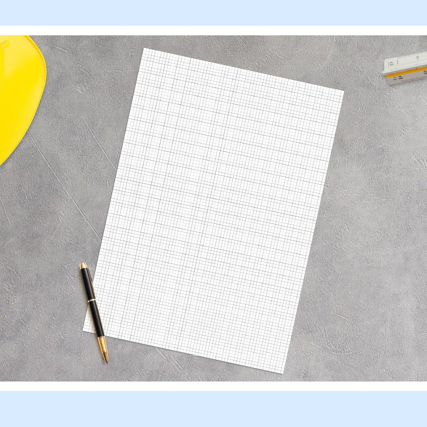 Fuyoooo 25 Sheet Graph Paper Pad 24" x 36" Large Graph 1" and 1/4" Ruled Grid Paper for Engineer Architect Designer Mathematician Draftsmen Sketch House Commercial Building Plan Drafting(White)