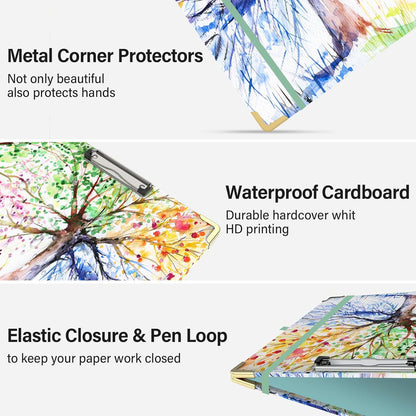 3 Ring Binder 3 Inch Ring, Three Ring Binders for Letter Size 11" x 8.5" with 6-Tab Dividers, 2 Pockets, Binder with Clip for School and Office Supplies-Wild Flowers