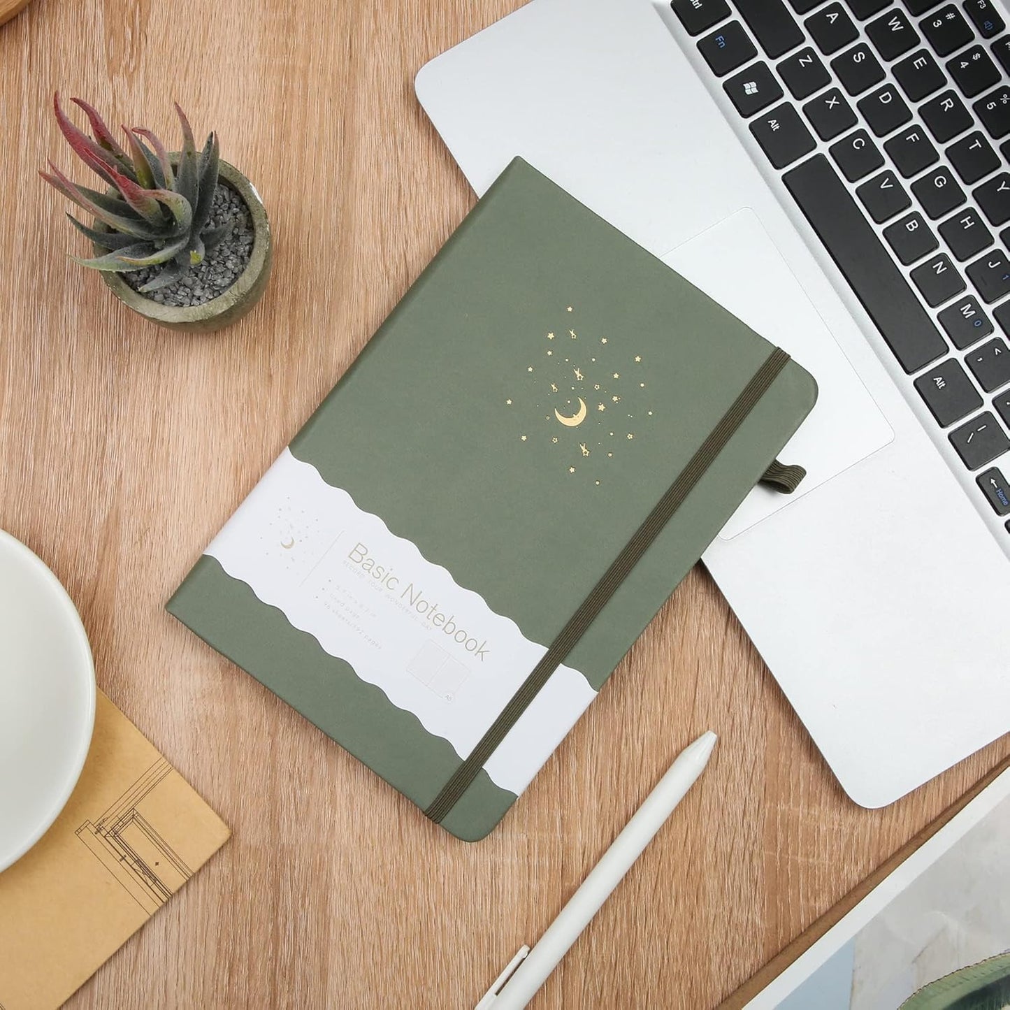 CAGIE Journal Notebook for Women Men, Hardcover Lined Notebooks Journals for Writing Work Journaling Note Taking Diary with Pen Loop (Black Ruled), Gifts, 5.7" x 8.3", 196 Pages