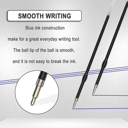 Linbsunne 50 Pieces Ballpoint Refills Medium Point 1mm Black Ink Replaceable Ball Point Pen Refills for Men Women (50pcs-Black Ink, Length can be Cut)