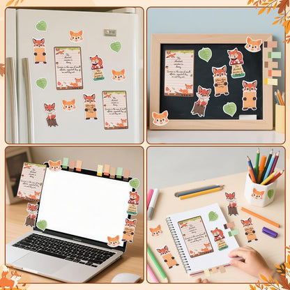 B1ykin Cute Sticky Notes Set - Stay Alive Skeleton Shaped Self-Stick Notes Pad, 550 Sheets Writing Memo Pages Sticky Notepad for Teacher Appreciation Gifts, School Office Supplies (Funny Skeleton) - Colors B