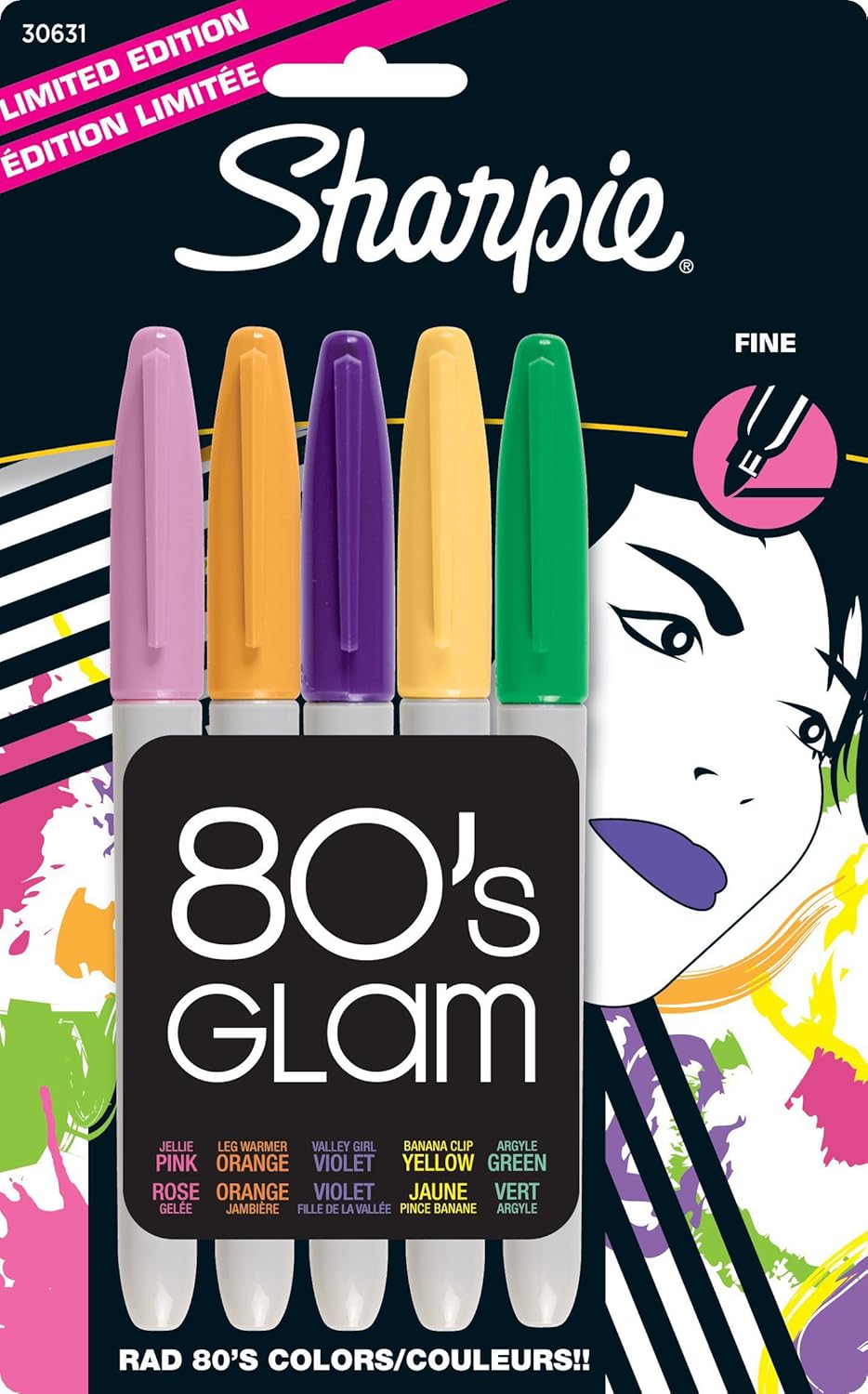 Sharpie Permanent Markers | Fine Point for Bold Details | BlackBlueRed and Green Ink Colours | 4 Marker Pens